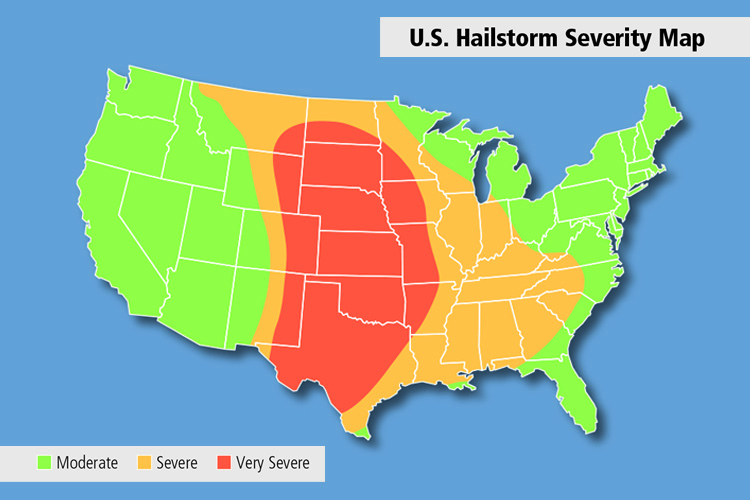 US Hailstorm Severity Map